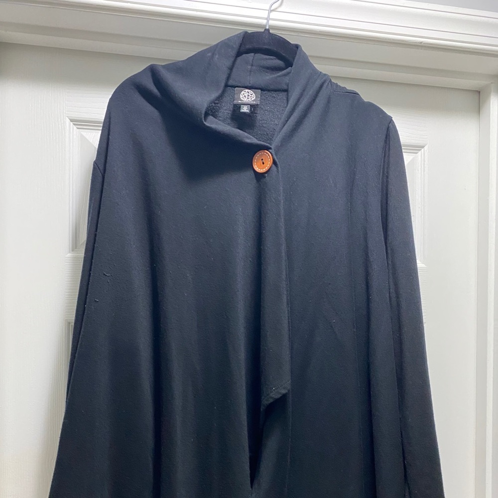 Bobeau front drape cardigan